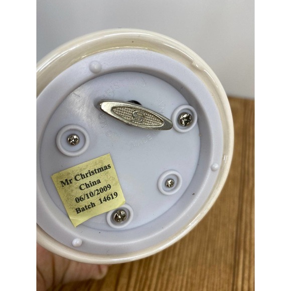 Mr. Christmas Ceramic Snowman Animated Skating Rink Music Box Deck The Halls - Picture 5 of 8